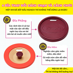 Gặm nướu đĩa tròn dành cho bé 6 tháng từ PEOPLE Nhật Bản TB164 - Giúp bé phát triển vận động tinh