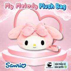 Túi Bông Mặt My Melody 22cm – Túi Đeo Chéo Sanrio Chính Hãng Cao Cấp, Túi Cute Dễ Thương, Teenbox Phân Phối