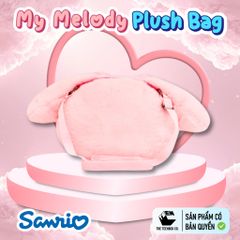 Túi Bông Mặt My Melody 22cm – Túi Đeo Chéo Sanrio Chính Hãng Cao Cấp, Túi Cute Dễ Thương, Teenbox Phân Phối