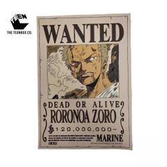 Poster Truy Nã One Piece 43x30cm – Tranh Wanted Luffy, Zoro, Nami, Robin, Boa, Chopper, Chính Hãng TEENBOX