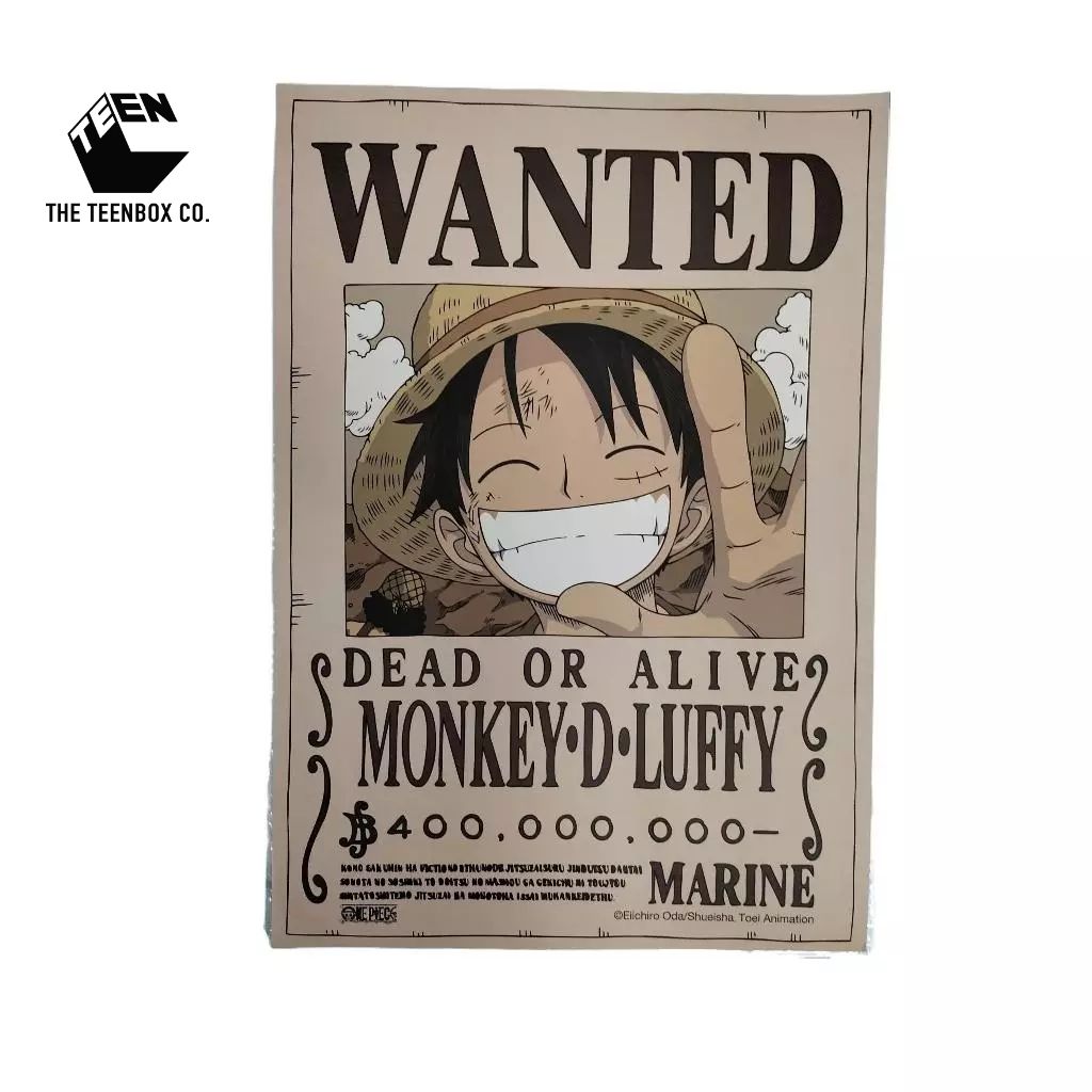 Poster Truy Nã One Piece 43x30cm – Tranh Wanted Luffy, Zoro, Nami, Robin, Boa, Chopper, Chính Hãng TEENBOX