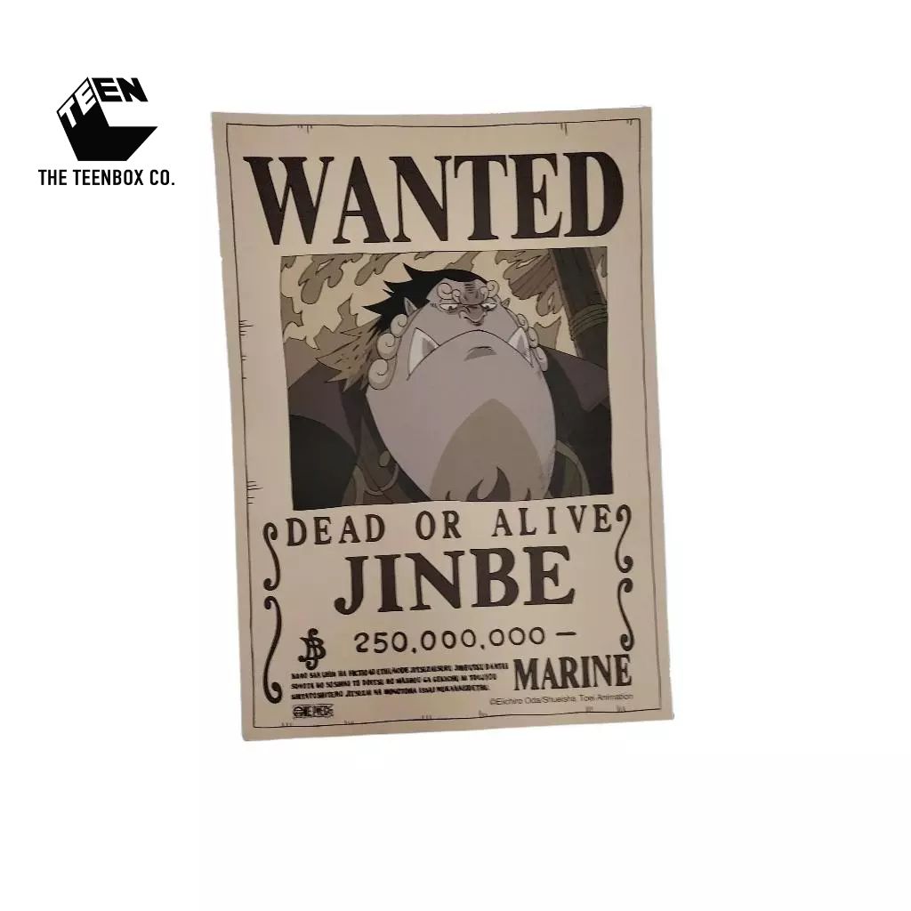 Poster Truy Nã One Piece 43x30cm – Tranh Wanted Luffy, Zoro, Nami, Robin, Boa, Chopper, Chính Hãng TEENBOX