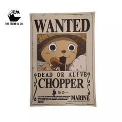 Poster Truy Nã One Piece 43x30cm – Tranh Wanted Luffy, Zoro, Nami, Robin, Boa, Chopper, Chính Hãng TEENBOX