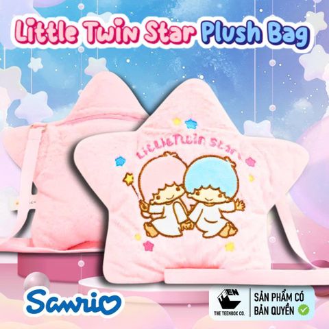 Túi Bông Little Twin Star Chính Hãng – Túi Đeo Chéo Mini 20x18cm, Bông Mềm Nhẹ, Phân Phối Teenbox