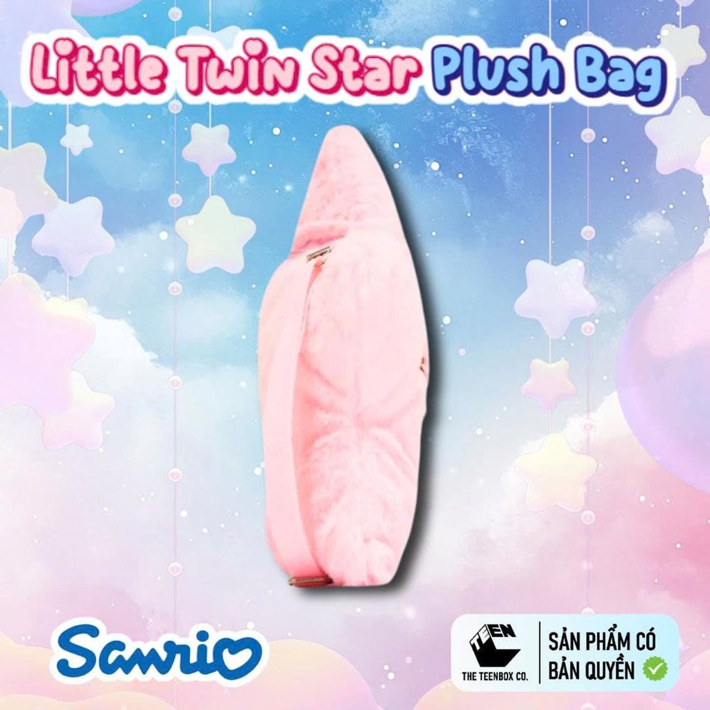 Túi Bông Little Twin Star Chính Hãng – Túi Đeo Chéo Mini 20x18cm, Bông Mềm Nhẹ, Phân Phối Teenbox