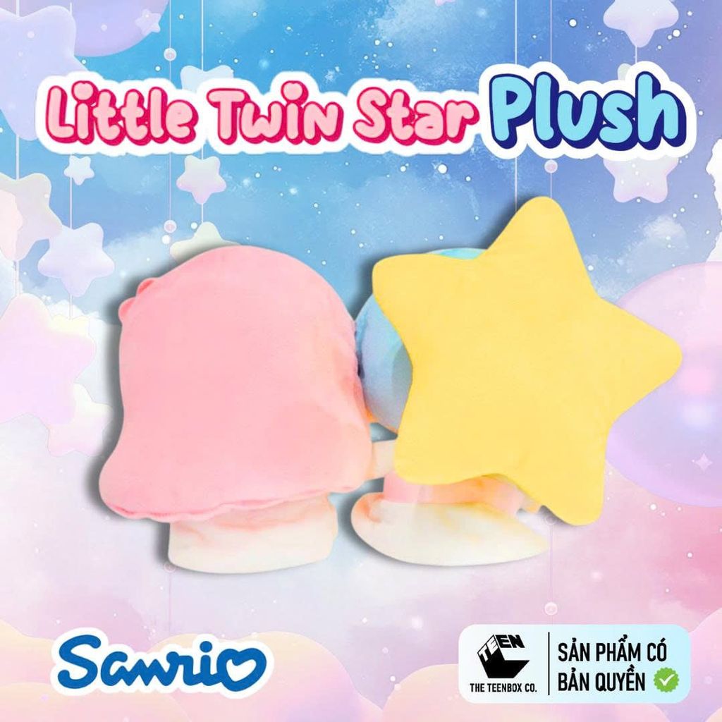 Thú Bông Little Twin Star Size S+  – Gấu Bông Sanrio Chính Hãng Cao Cấp, Quà Tặng Dễ Thương, Teenbox Phân Phối