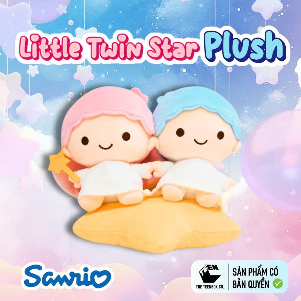 Thú Bông Little Twin Star Size S – Gấu Bông Sanrio Chính Hãng Cao Cấp, Quà Tặng Dễ Thương, Teenbox Phân Phối