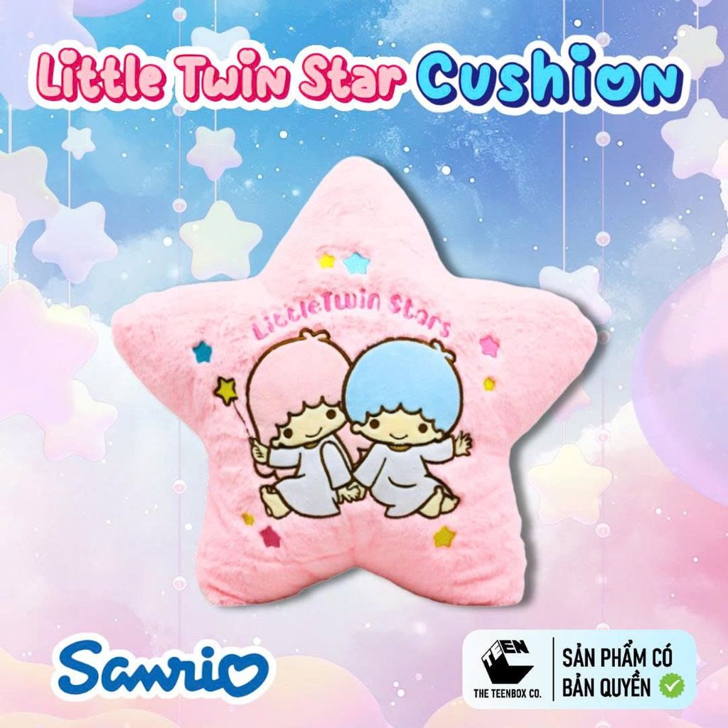 Gối Mặt Little Twin Star Chính Hãng – Gối Ôm Thú Bông Cao Cấp, Trang Trí Phòng Ngủ Dễ Thương, Teenbox Phân Phối
