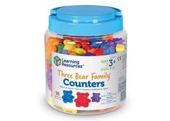 Bộ học đếm gia đình gấu | Three Bear Family® Counters, Set of 96 Learning Resources LER 0744
