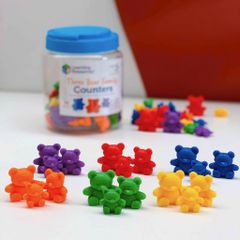 Bộ học đếm gia đình gấu | Three Bear Family® Counters, Set of 96 Learning Resources LER 0744