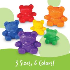 Bộ học đếm gia đình gấu | Three Bear Family® Counters, Set of 96 Learning Resources LER 0744