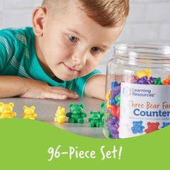 Bộ học đếm gia đình gấu | Three Bear Family® Counters, Set of 96 Learning Resources LER 0744