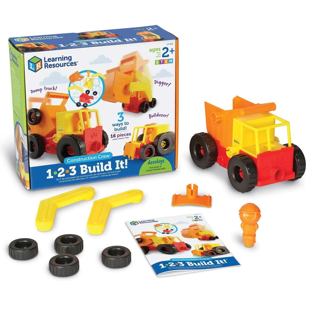 Đồ chơi dành cho bé 2 tuổi - Bộ đồ chơi xây dựng Construction Crew Learning Resources LER 2868