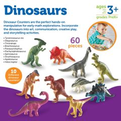 Bộ đồ chơi học đếm khủng long dành cho bé 3 tuổi - Set of 60 Learning Resources LER0811