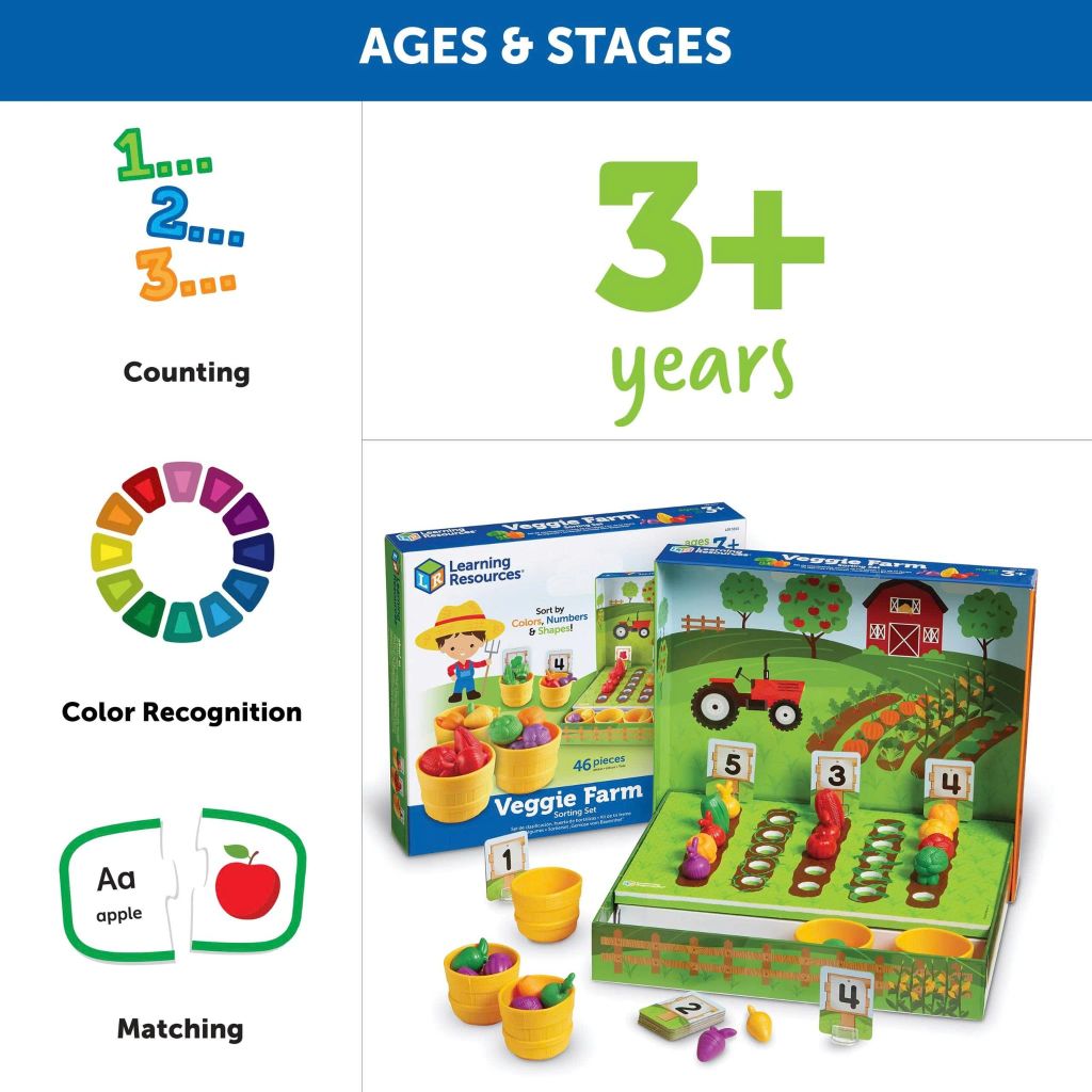 Bộ đồ chơi học màu sắc và số đếm dành cho bé từ 3 tuổi - Learning Resources LER5553