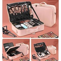 Cốp đựng đồ trang điểm , túi đựng đồ makeup Da PU size S có đai bảo vệ