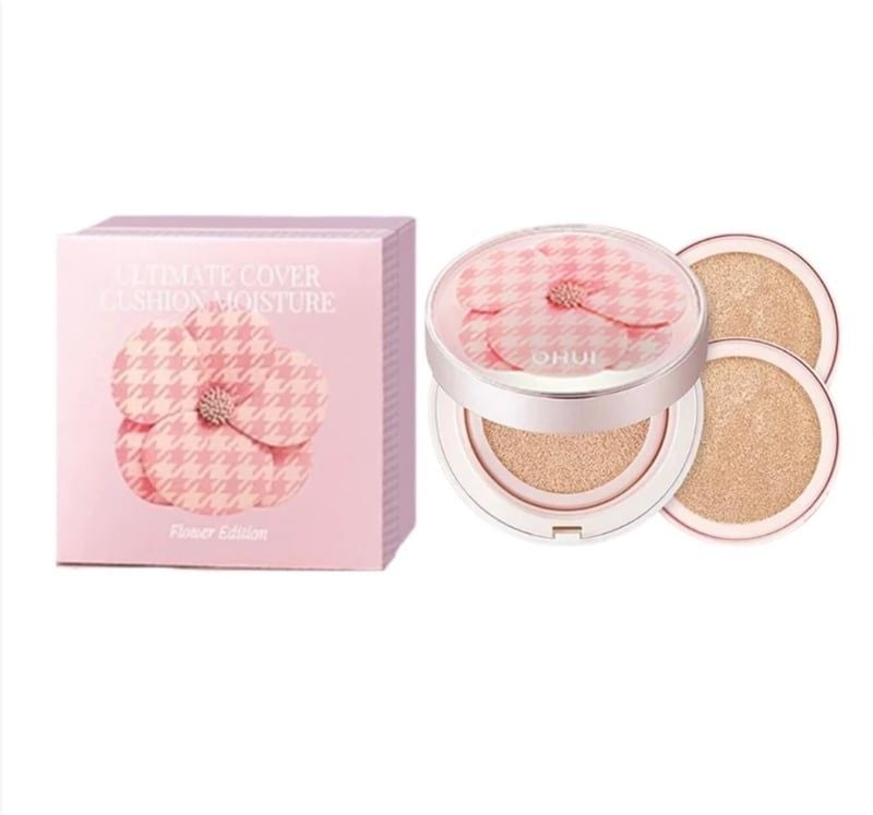 Giftset Phấn Nước Ohui Ultimate Cover Cushion Moisture Flower Edition Limited 2026 #01