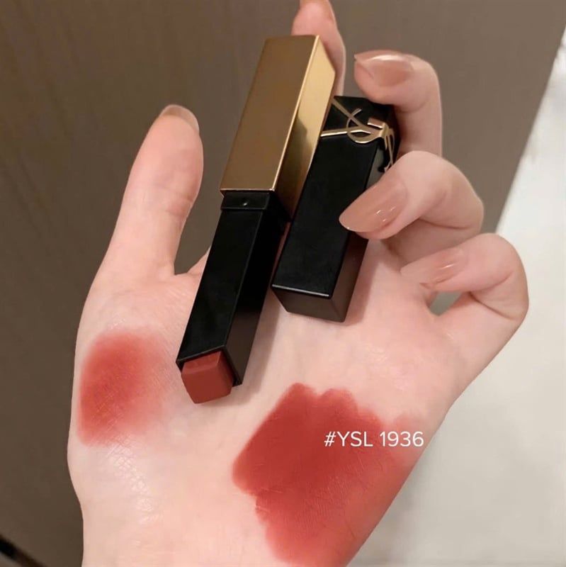 son thỏi lì YSL The Slim Velvet Radical # 1936-đỏ gạch trầm
