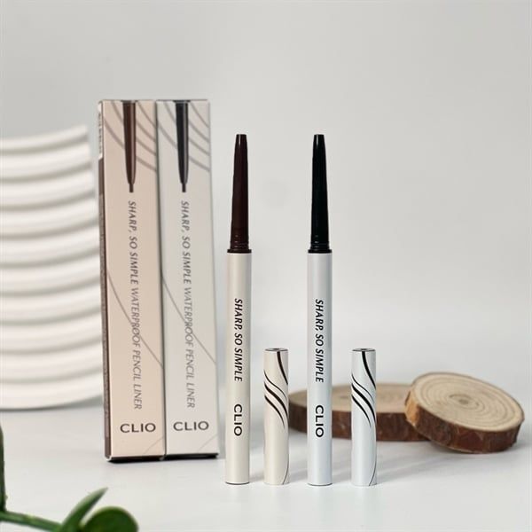 (new 2025) Chì Kẻ Viền Mắt Lâu Trôi Clio sharp so simple pencil Liner #01-đen