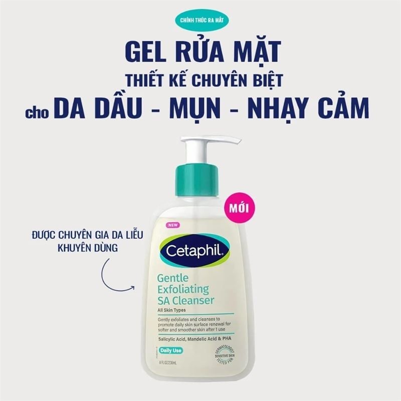 Sữa rửa mặt Cetaphil gentle exfoliating SA cleanser