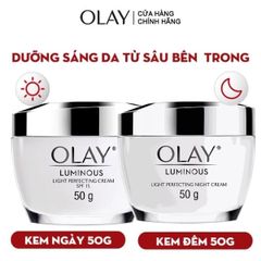 Kem Dưỡng Olay Luminous Light Perfecting Night Cream Sáng Da giảm Nám Ban Đêm 50g
