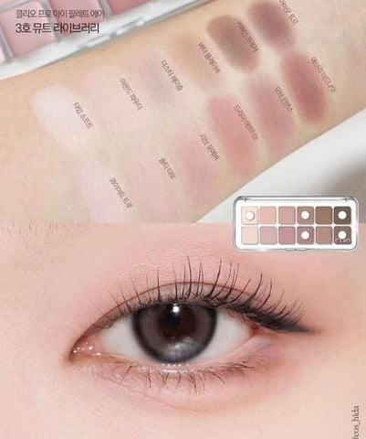 Bảng Phấn mắt 12ô Clio pro eye palette air #03