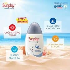 Kem Chống Nắng Sunplay Dạng Sữa Dưỡng Trắng Da UV SPF50+/PA++++ 30g