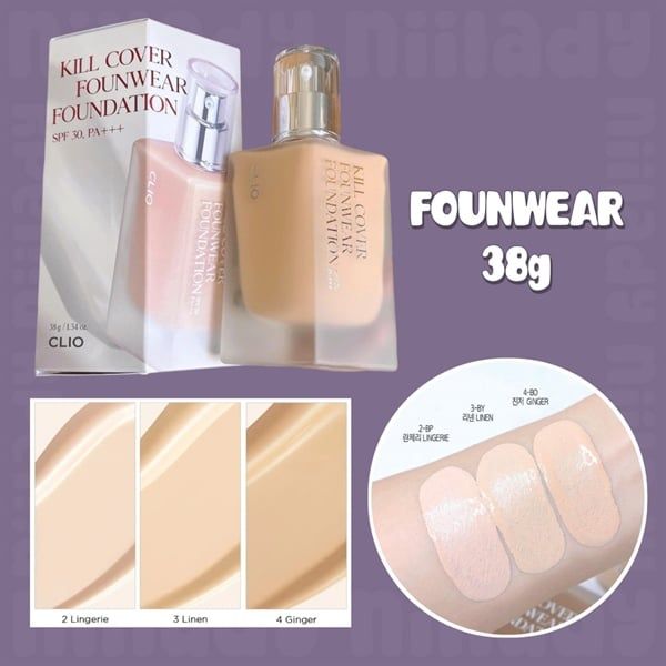 Kem Nền Clio Kill Cover High Glow Foundation 38G #2bp