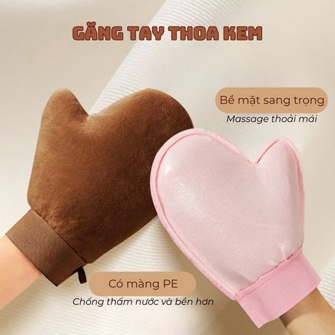 Găng Tay Thoa Kem Body Dưỡng Ẩm,dưỡng trắng kh dính tay , kh hao kem