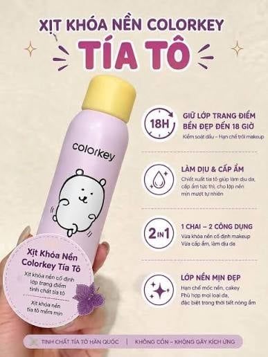 Xịt khóa nền Colorkey x Joke Bear (Perilla Makeup Setting Fixer) 100ml