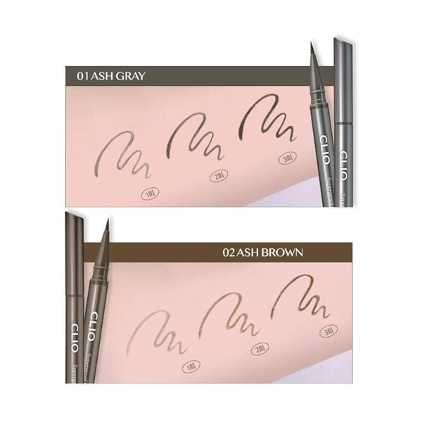 [NEW] Bút Kẻ Mắt Nước Chống Trôi Clio Kill ASH Superproof Brush Liner #nâu