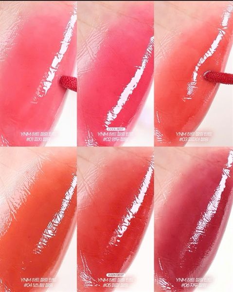 Son tint bóng YNM Heart Jelling Gà Cosmetic #04 chestnut jelling