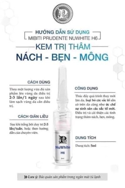 Nuwhite Làm trắng vùng nách, bẹm , mông H6 5ml -chuẩn hãng mỹ