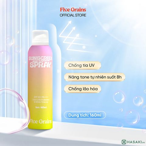 Xịt chống nắng Cao cấp Five Grains nâng tone Pro-Xylane 160ML