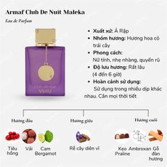 Nước Hoa Nữ Armaf Club De Nuit Maleka Eau De Parfum 105ml Tinh Tế