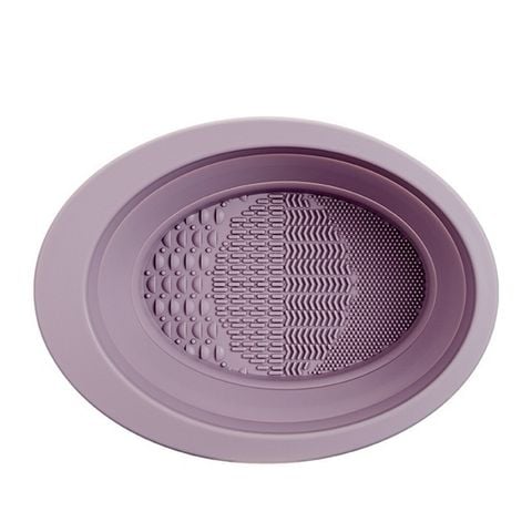 Chén silicon rửa cọ giặt mút Trang điểm gấp gọn Gecomo