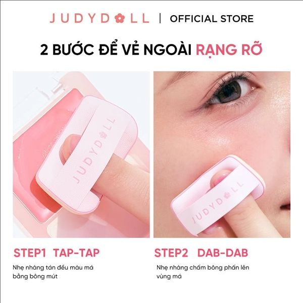 Má Hồng Kem Judy Doll glow Blush Balm 3g #02-spring blossom