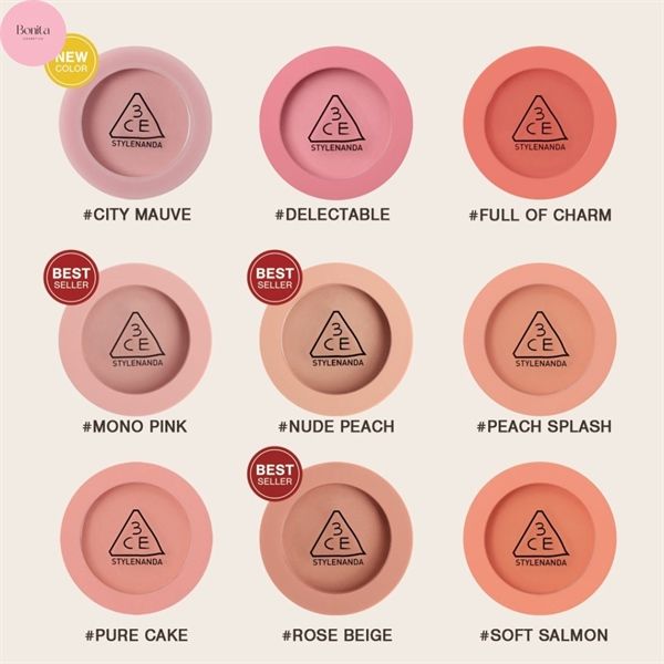 Phấn Má Hồng 3CE Face Blush #rose beige