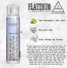 Xịt thơm toàn thân Bath & Body Works Body Mist PLATINUM 236ml