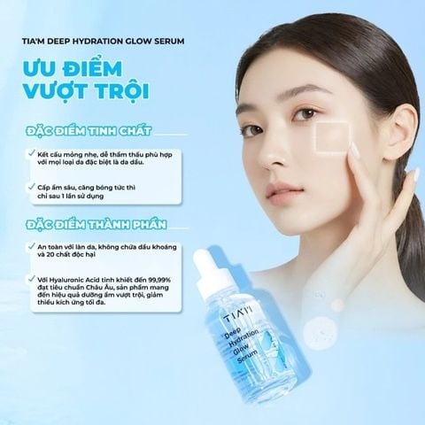 Tinh Chất Cấp Nước Căng Bóng Da Tia'm Deep Hydration Glow Serum 40ml