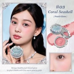 Phấn Má hồng Hoa Biết FLOWER KNOWS Shell's Jewel Blush #03-coral seashell
