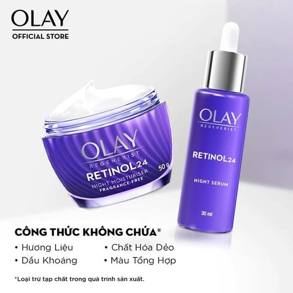 Kem Dưỡng OLay Regenerist Retinol24 Ngừa Lão Hóa Ban Đêm 50g