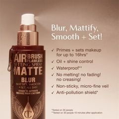 Xịt Khóa Nền Charlotte Tilbury Airbrush Flawless Setting Spray Matte 100ml