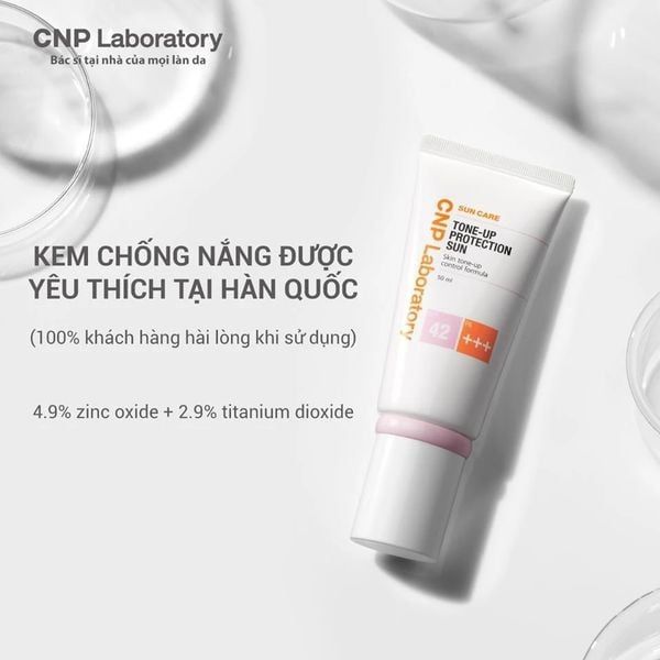 Set 2 kem chống nắng CNP Laboratory nâng tone 50ml+31ml