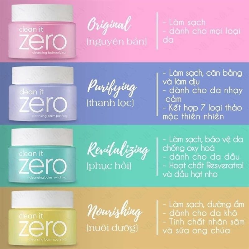 Sáp tẩy Trang zero cleansing blam Hàn Quốc 50ml