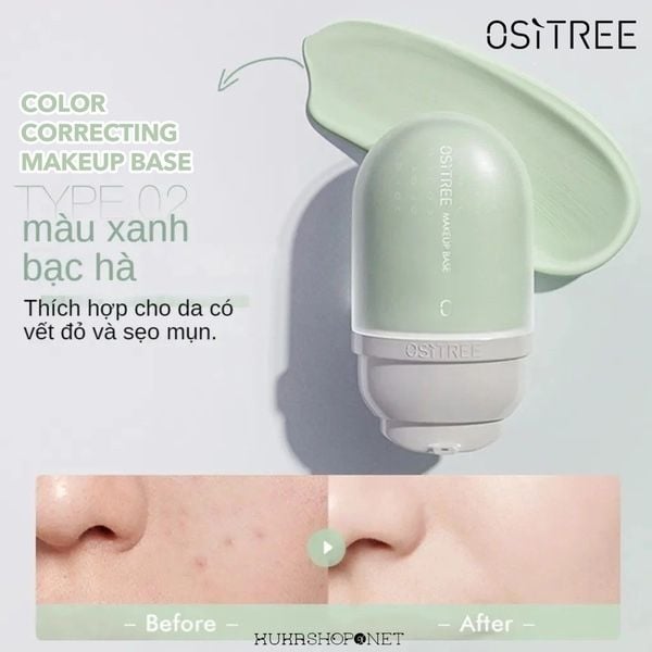 Kem Lót OSITREE Color Correcting Makeup 32g xanh