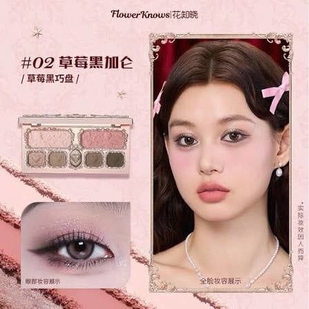 Bảng phấn mắt hoa biếc Strawberry Cupid Flower Knows #01-honey coulee