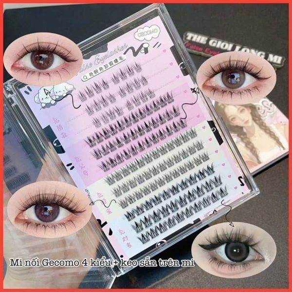 mi giả Gecomo sẵn keo 12 hàng siêu vip