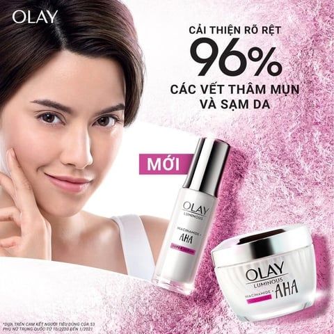 Tinh Chất Olay Luminous serum Niacinamide+AHA Sáng Da, Mờ Thâm Mụn 30ml
