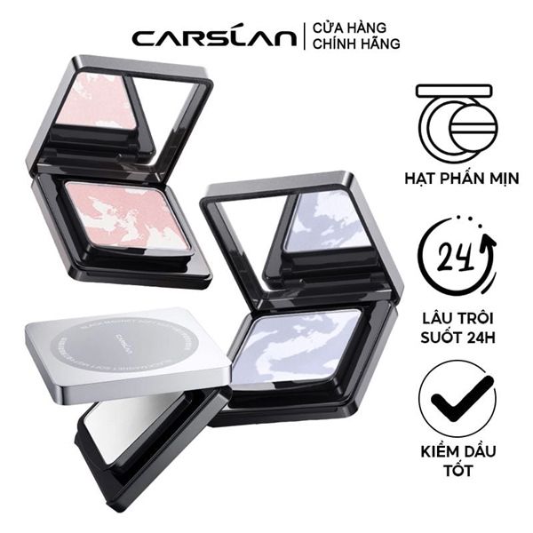 Phấn Phủ Dạng Nén Vỏ Đen Màu hồng Carslan Black Magnetic Soft Mist Powder 8g